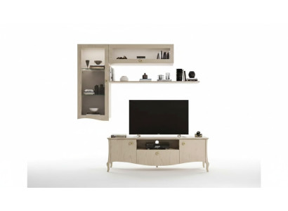 Luxus tv -Ständer Wohnzimmer rtv Lowboard Wandregale Beige Wohnwand Neu