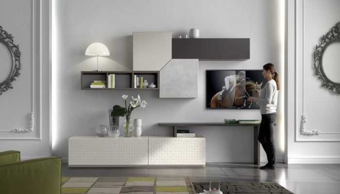 TV Schrank Italienische Möbel Wohnzimmer Luxus Sideboard Wohnwand Holz