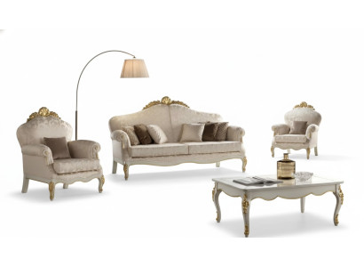 Komplett Set 4tlg Wohnzimmer Sofagarnitur 3 Sitzer Sessel Gruppe Neu