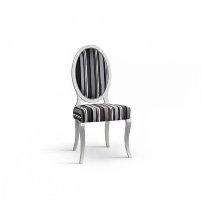 Stuhl Lehnstuhl Massiv Klassisch Holz Textil Sessel Lounge Polster Neu