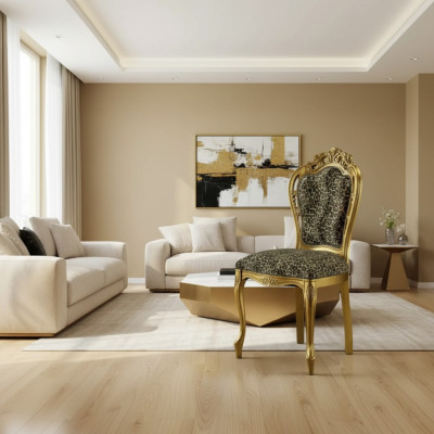 Esszimmerstuhl Luxus Art déco Stühle Design HolzStuhl Italienische Möbel
