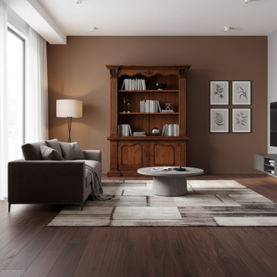 Bücherschrank Wohnwand Schrank Büro Möbel Regale Schränke Braun Neu