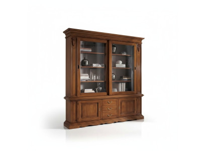 Arbeitszimmer Schrank Regal Bücherregal Holz Braun Büroschrank Italien
