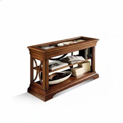 Lowboard Echtholz Büro Schrank Regale Schränke Bücherschrank Massiv Neu