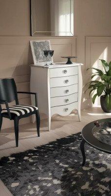 Kommode Anrichte Weiß Sideboard Möbel Klassisch Stil Holz Luxus Neu