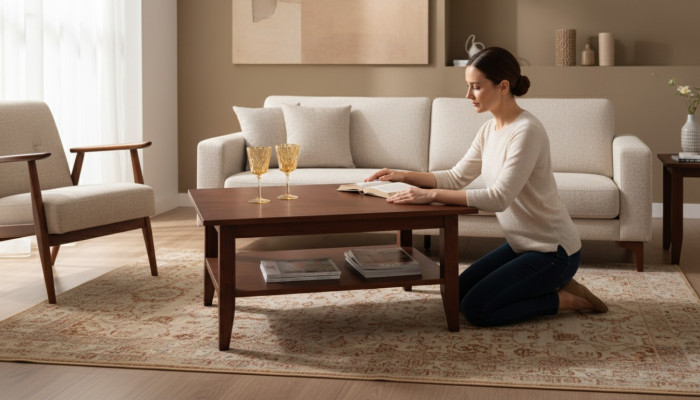 Couchtisch Kaffeetisch Wohnzimmer Braun Luxus Möbel Design Holztische