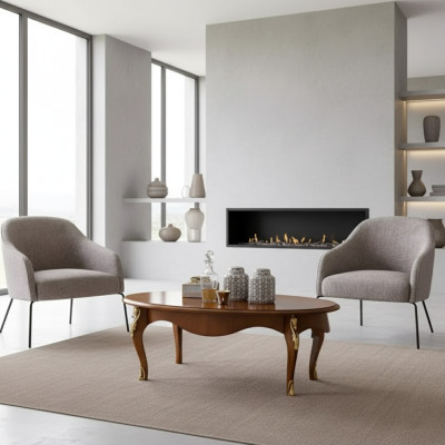 Couchtisch Tisch Beistelltisch Wohnzimmer Holz Klassisch Luxus Braun Neu