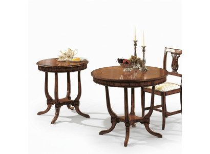 Beistelltisch Wohnzimmer Design Tische Möbel Braun Luxus Holz Klassischer
