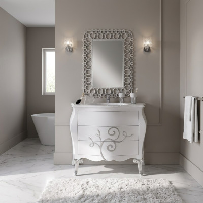 Waschtisch Badezimmer Waschbecken mit Aufsatz Becken Unterschrank Neu