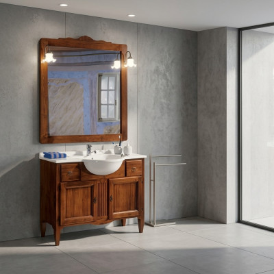 Badmöbel Waschbecken Italy Stil Becken Unterschrank Badezimmer Braun Neu