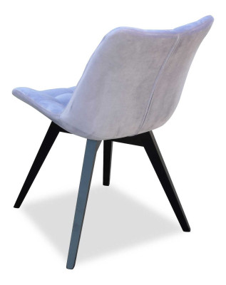 Esszimmer Stühle Polster Textil Design Modern Grau Luxus Lehnstuhl