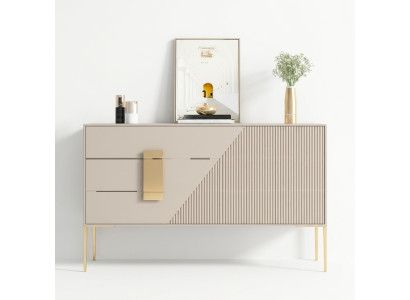 Kommode Sideboard Holz Grau Esszimmer Design luxus Modern Möbel Neu