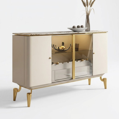Designer Kommode Anrichte Side Board Schrank Wohn Zimmer Regal Luxus
