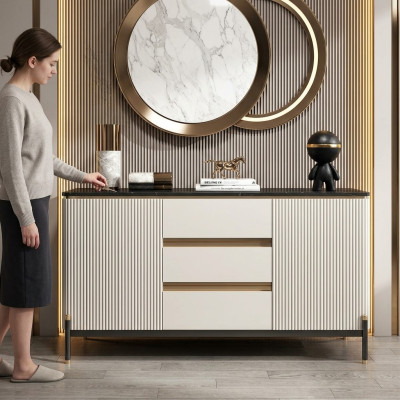 Kommode Weiß Sideboard Holz Schrank Möbel Einrichtung Anrichte Luxus Neu