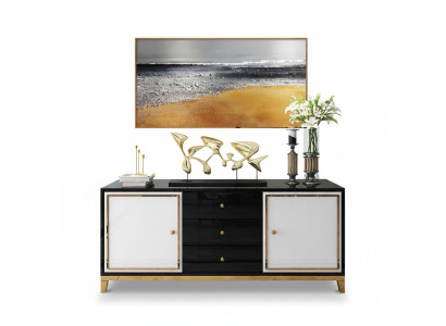 Design Kommode Wohnzimmer Anrichte Moderne Sideboard Holz Schrank Neu