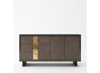 Sideboard Kommode Schrank Holz Modern Design Grau Luxus Wohnzimmer