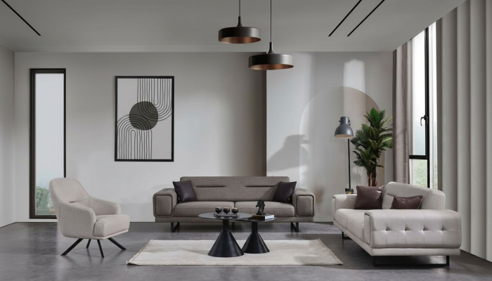 Wohnzimmer Sofas Komplett Luxus 2x Dreisitzer Sofa Modern Sessel Einrichtung