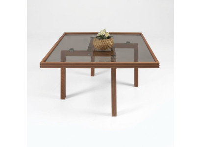 Luxus Wohnzimmer Couchtisch Glastisch Designer Einrichtung Beistelltisch