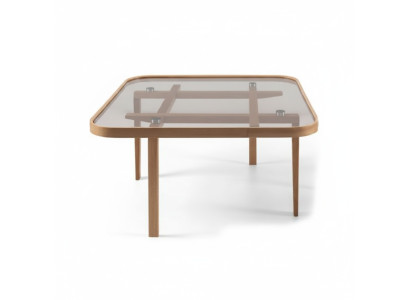 Wohnzimmer Couchtisch Moderner Luxus Möbel Glastisch Designer Holz