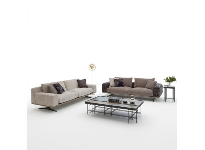 Wohnzimmer Set 2tlg Modern 2x Dreisitzer Sofa Couch Polstermöbel Luxus