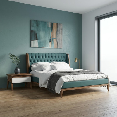 Schlafzimmer Set 3tlg Luxus Doppel Bett 2x Nachttische Modern Möbel