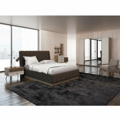 Luxus Schlafzimmer Doppel Bett 2x Nachttische Holz Komplett 6tlg Modern