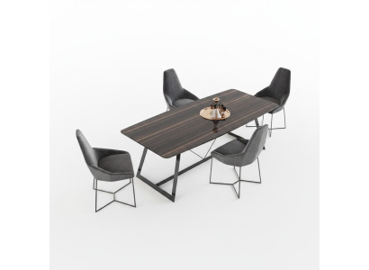 Luxus Esstisch 4x Stühle Esszimmer Komplett Set Neu Möbel Modern Design 5tlg