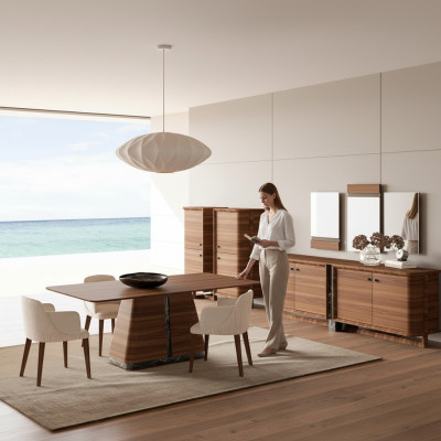 Luxus Essgruppe Komplett 10tlg Esstisch Design Sideboard Esszimmer 2x Schrank