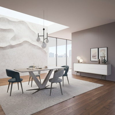 Esszimmer Design Komplett Esstisch Design Einrichtung Sideboard Set Stühle 4x