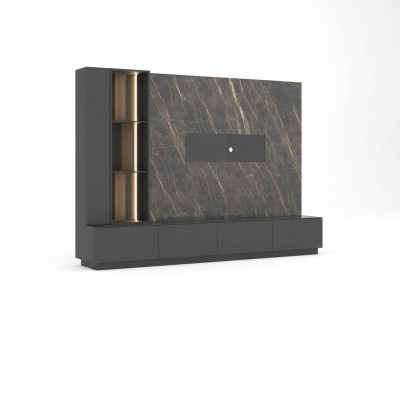 Wohnwand Designer Einrichtung Modern Wohnzimmermöbel Holzmöbel Luxus