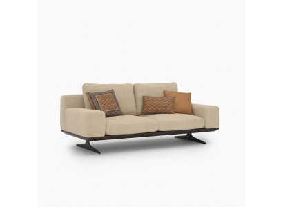 Modern Polstersofa Wohnzimmer Zweisitzer Sofa Couch Textil Designer Einrichtung