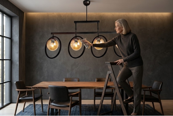 Deckenlampe im luxuriösen Stil Ein Blickfang für das Wohnzimmer
