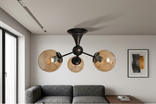 Deckenlampe moderner Pendelleuchte Wohnzimmer Black Luxus Leuchten