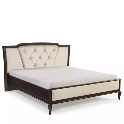 Bett aus Holz Chesterfield Betten Doppelbett im Schlafzimmer Samt Textil