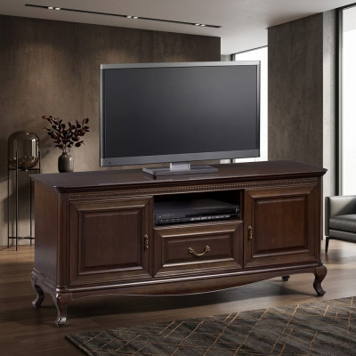 TV Staender Massivholz Fernseher Ständer braun Schrank Möbel