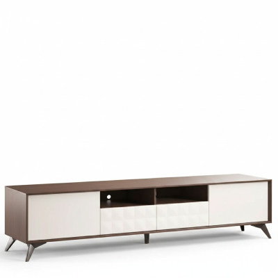 TV Schrank Moderner weißer Luxus Fernseher Ständer Kommode Wohnwand rtv