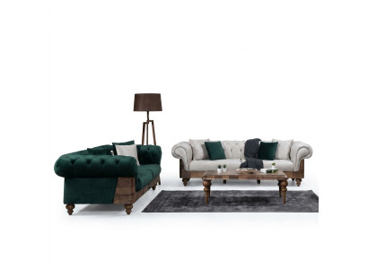 Moderne Chesterfield Sofagarnitur 3+3 Sitzer Luxus Set Wohnzimmer Couch