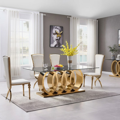 Designer Esszimmertisch Esstische Esszimmer Möbel Edelstahl Tisch Tische