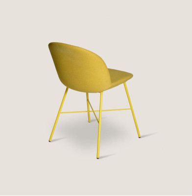 Gelber Designer Esszimmer Stuhl Wohnzimmer Möbel Armlehnen Lux Stühle
