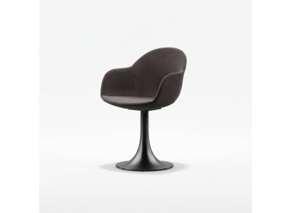 Designer Schwarzer Esszimmer Stuhl Mit Edelstahlfuß Luxus Einsitzer Neu
