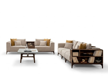 Luxus 4tlg Wohnzimmer Set Sofa 3+2+1 Sitzer mit Couchtisch Modernen Design
