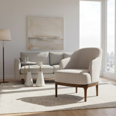 Luxus Sessel Für Wohnzimmer Grau Farbe Design Lounge Club Möbel Einsitzer