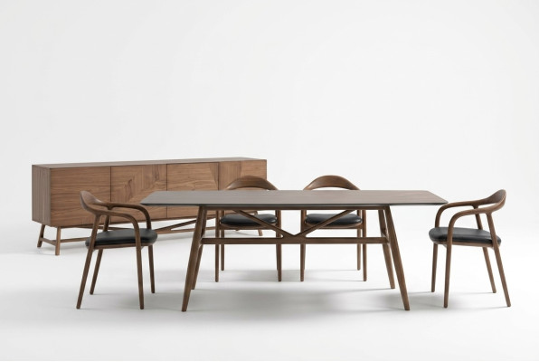 Luxus Set Esszimmer 6tlg Essgarnitur Essgruppe Set Tisch 4x Stuhle mit Anrichte