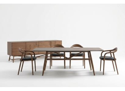 Luxus Set Esszimmer 6tlg Essgarnitur Essgruppe Set Tisch 4x Stuhle mit Anrichte