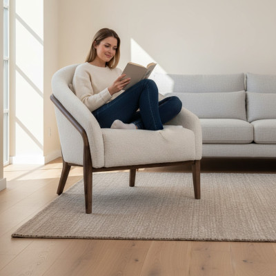 Sessel Polster Sitzer Modern Design Grau Lounge Luxus Wohnzimmer