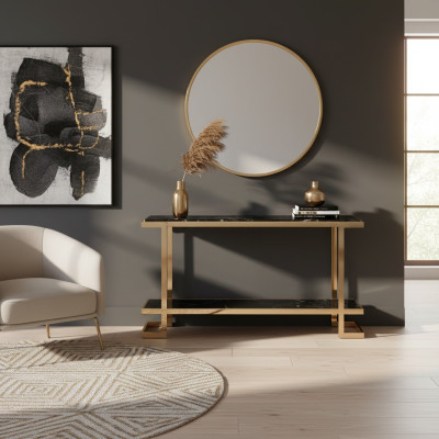 Wohnzimmer Konsolentisch Modern Luxus Edelstahl Tisch Konsole Gold