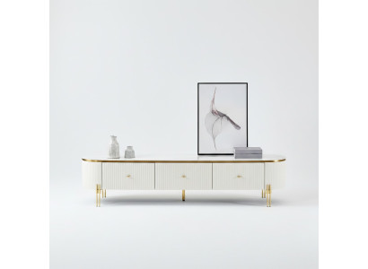 TV Ständer RTV Lowboard Weiß Modern Wohnzimmer Sideboard Holz Neu