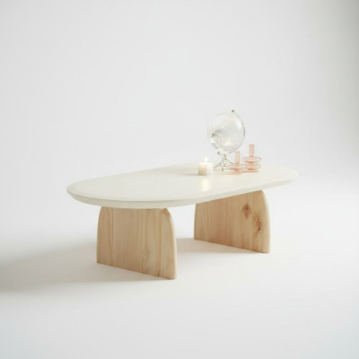 Couchtisch Tisch Beistelltisch Wohnzimmer Holz Modern Luxus Beige Neu