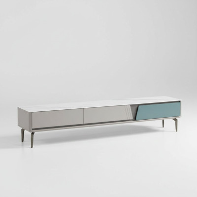 Grau Wohnzimmerschrank Sideboard rtv TV Schrank Lowboard TV Möbel Neu