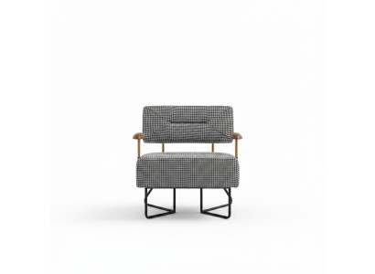 Sessel Stuhl Polster Fernseh Textil Holz Stoff Design Lounge Club Relax